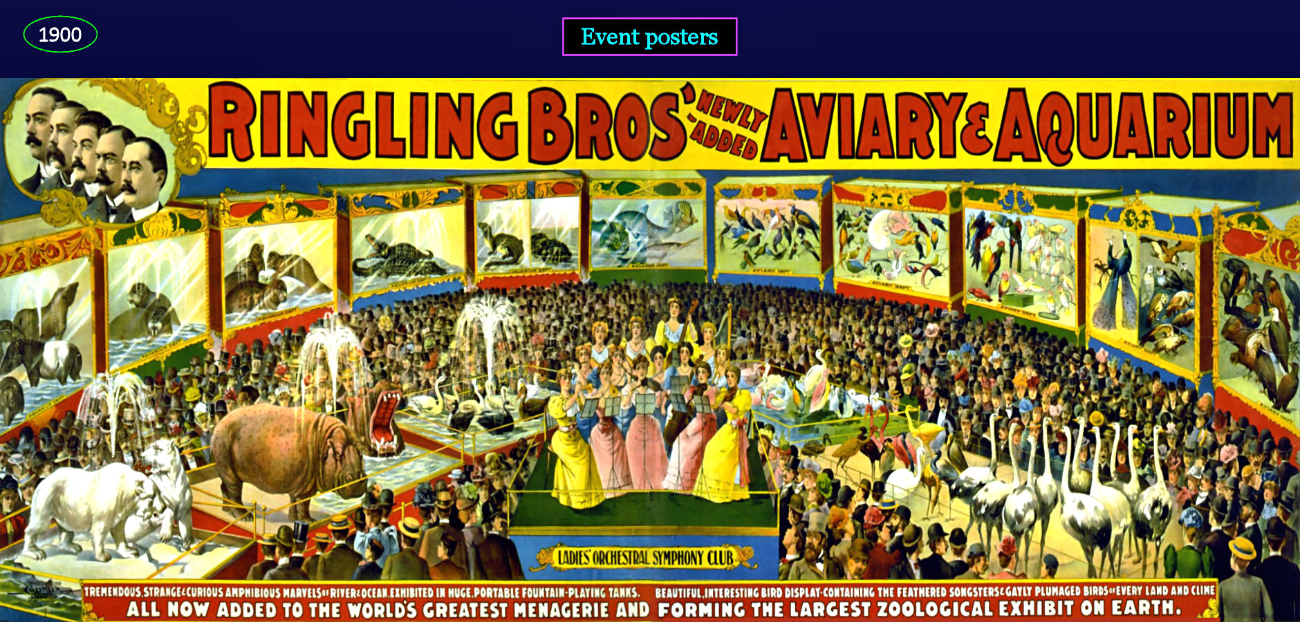 Circus posters, 1900